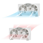 Holmes 9” Twin-Blade Digital Window Fan – 3 Speeds, Reversible Airflow, Remote Control, Expandable Panels, 12.6” High, White