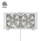 Holmes 9” Twin-Blade Digital Window Fan – 3 Speeds, Reversible Airflow, Remote Control, Expandable Panels, 12.6” High, White