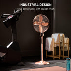 Holmes 16" Digital Oscillating Stand Fan – 3 Speeds, Remote Control, Adjustable Height & Tilt, Metal Finish