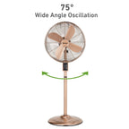 Holmes 16" Digital Oscillating Stand Fan – 3 Speeds, Remote Control, Adjustable Height & Tilt, Metal Finish