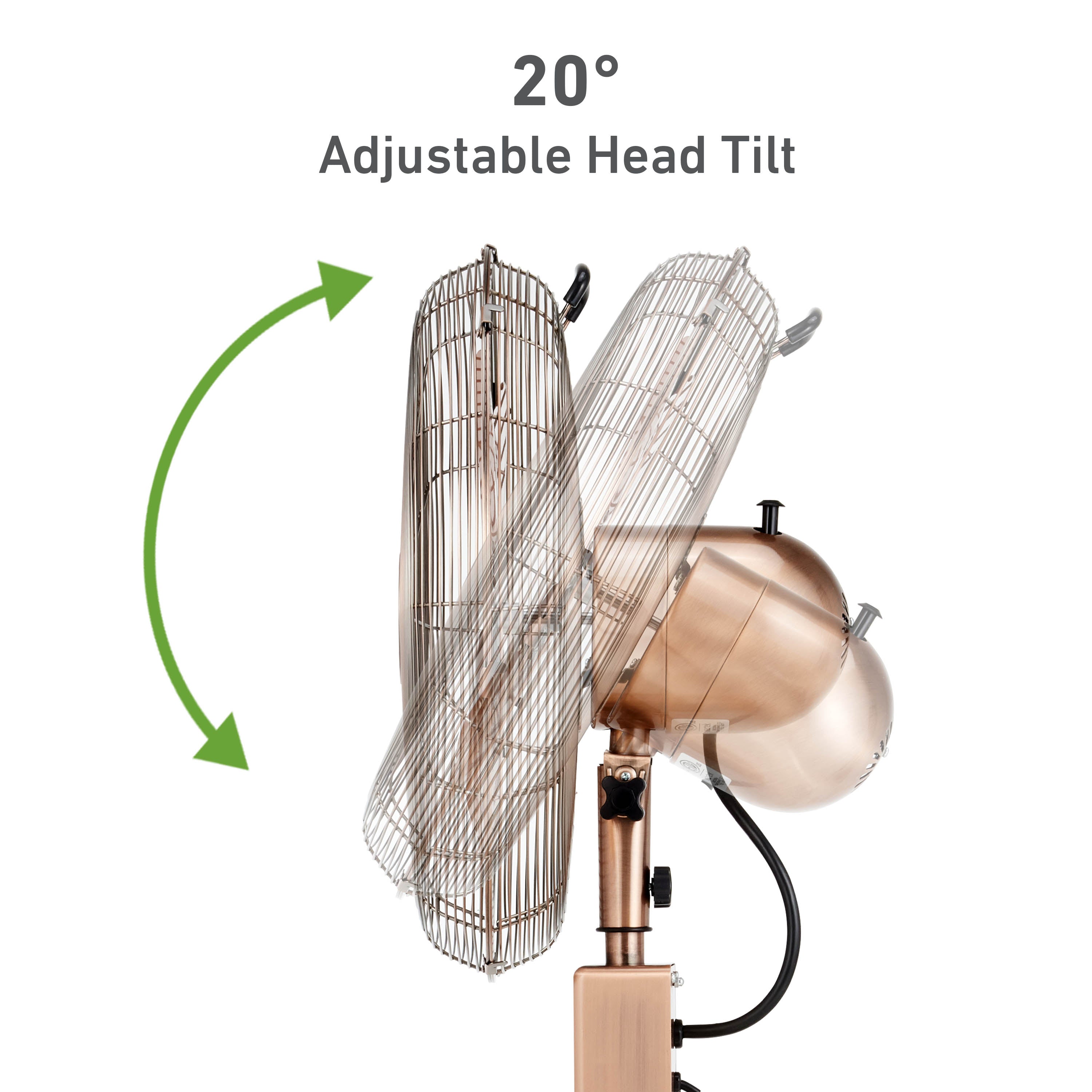 Holmes 16" Digital Oscillating Stand Fan – 3 Speeds, Remote Control, Adjustable Height & Tilt, Metal Finish