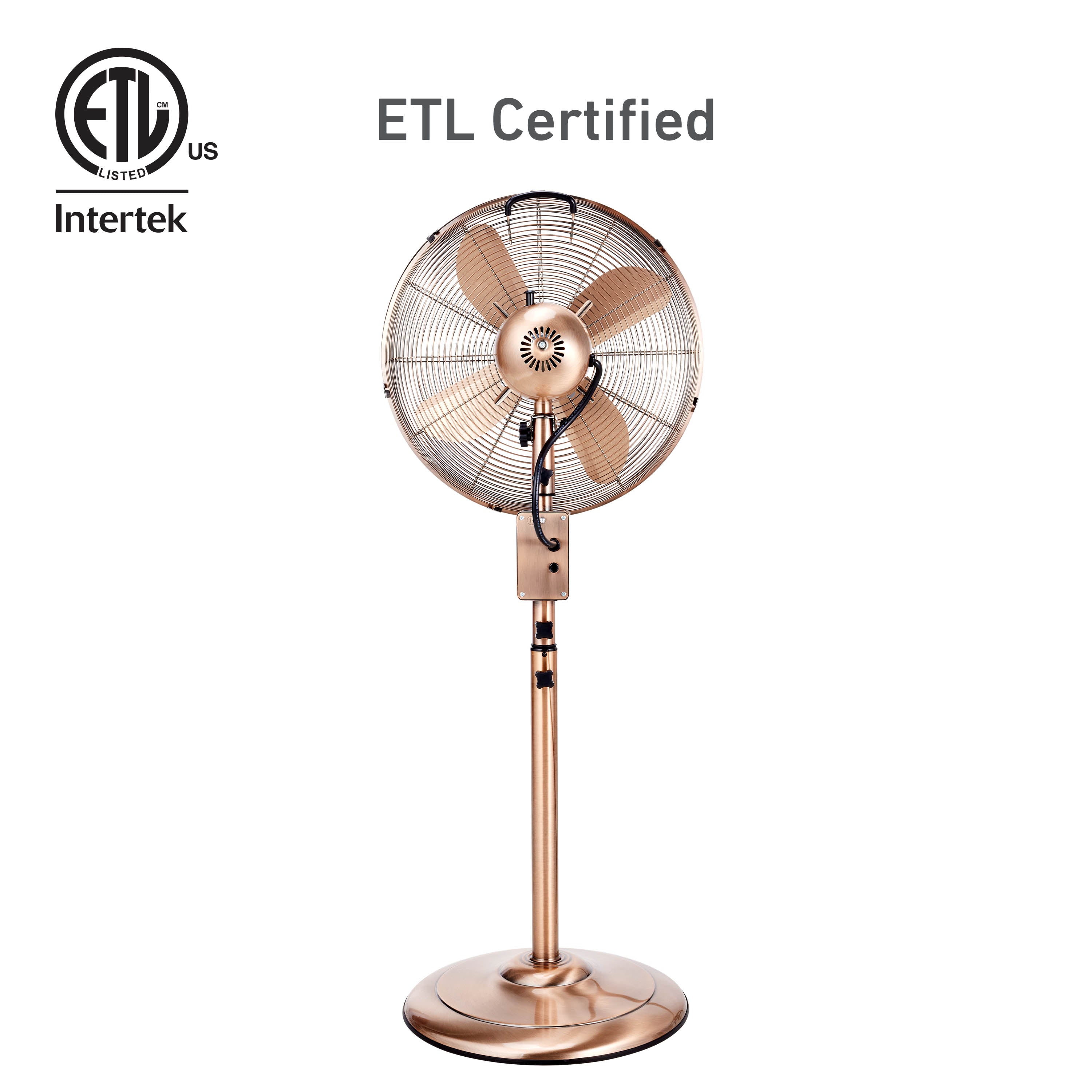 Holmes 16" Digital Oscillating Stand Fan – 3 Speeds, Remote Control, Adjustable Height & Tilt, Metal Finish