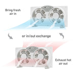 Holmes 9” Twin-Blade Digital Window Fan – 3 Speeds, Reversible Airflow, Remote Control, Expandable Panels, 12.6” High, White