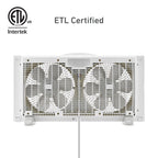Holmes 9” Twin-Blade Digital Window Fan – 3 Speeds, Reversible Airflow, Remote Control, Expandable Panels, 12.6” High, White