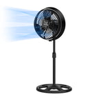 Holmes 16" Outdoor Misting Stand Fan – 3 Speeds, 3 Mist Settings, Adjustable Height & Head Tilt, Hose Connection, Black