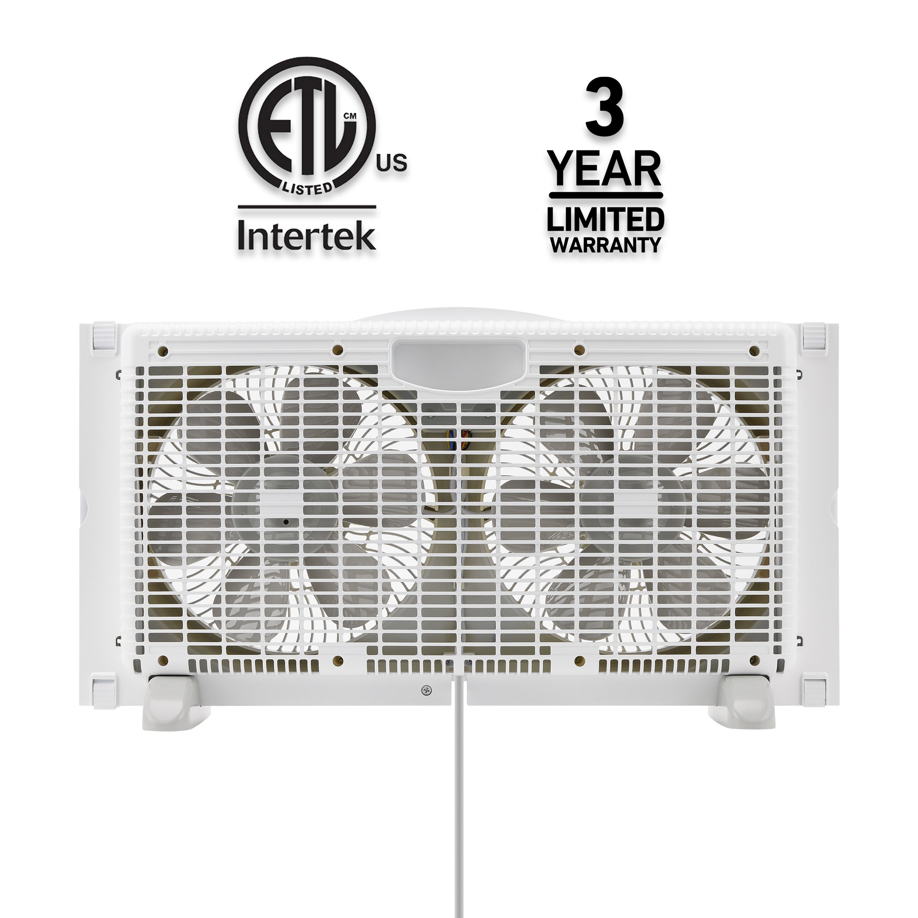Holmes 9” Twin-Blade Digital Window Fan – 3 Speeds, Reversible Airflow, Remote Control, Expandable Panels, 12.6” High, White
