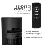 Holmes 36" Digital CleanBreeze Tower Fan with Remote 6 Speeds 75° Oscillation Black