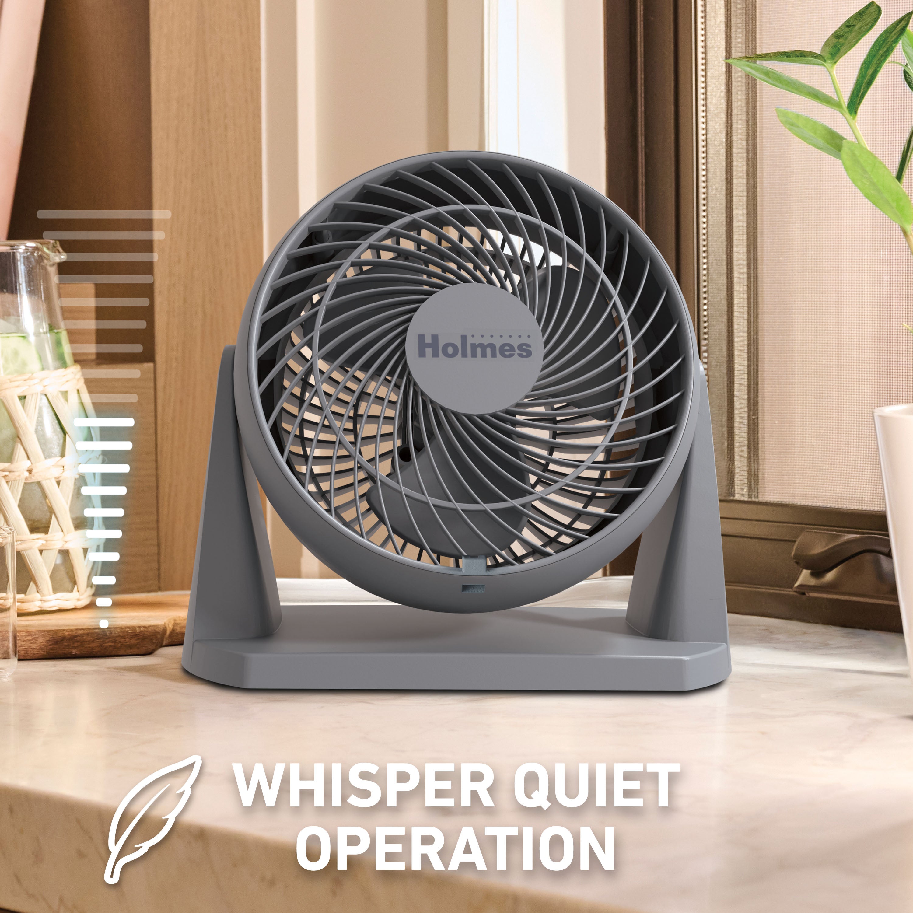 Holmes Blizzard 8 Inch Air Circulator Fan 3 Speed High Velocity Table Desk Fan