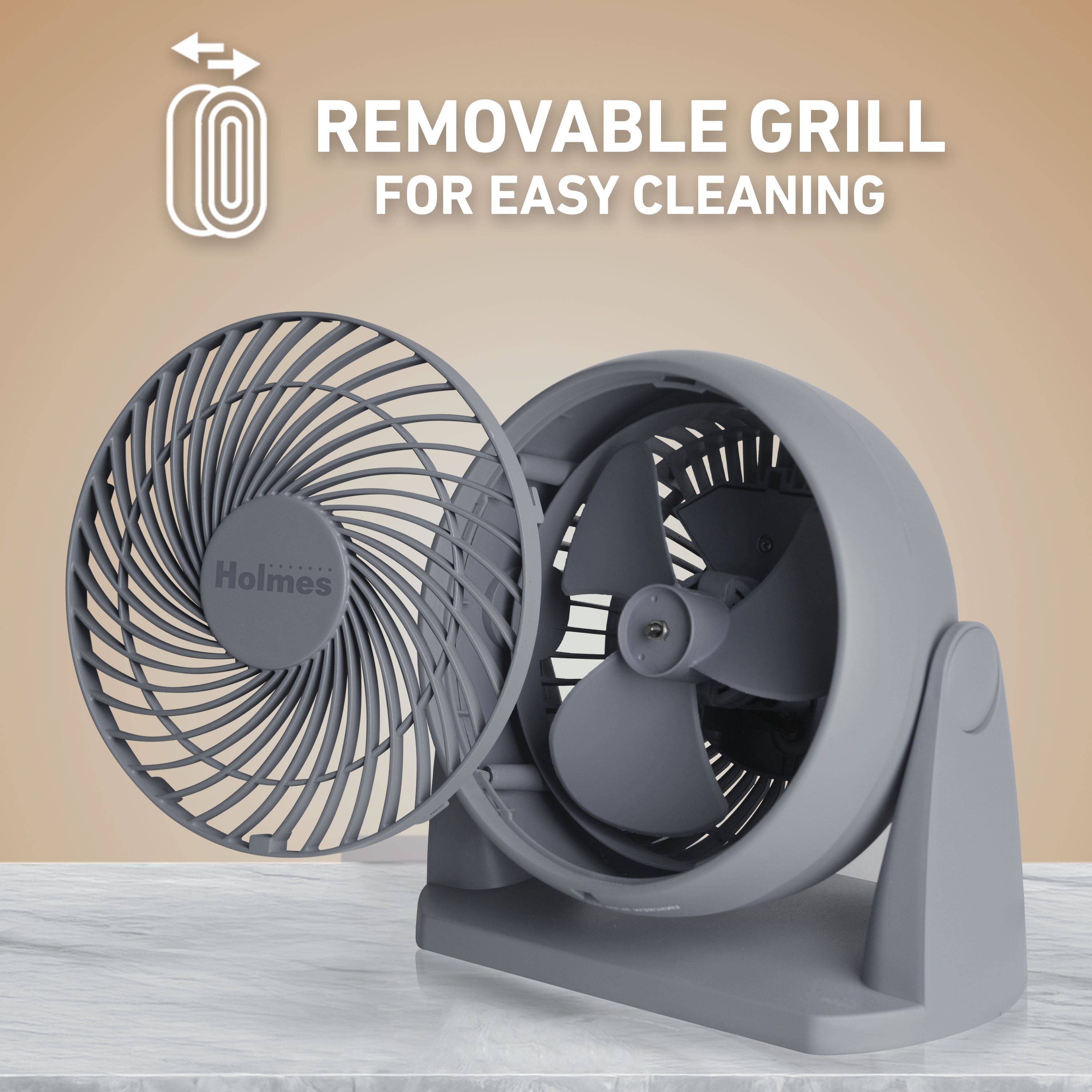 Holmes Blizzard 8 Inch Air Circulator Fan 3 Speed High Velocity Table Desk Fan