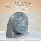 Holmes Blizzard 8 Inch Air Circulator Fan 3 Speed High Velocity Table Desk Fan