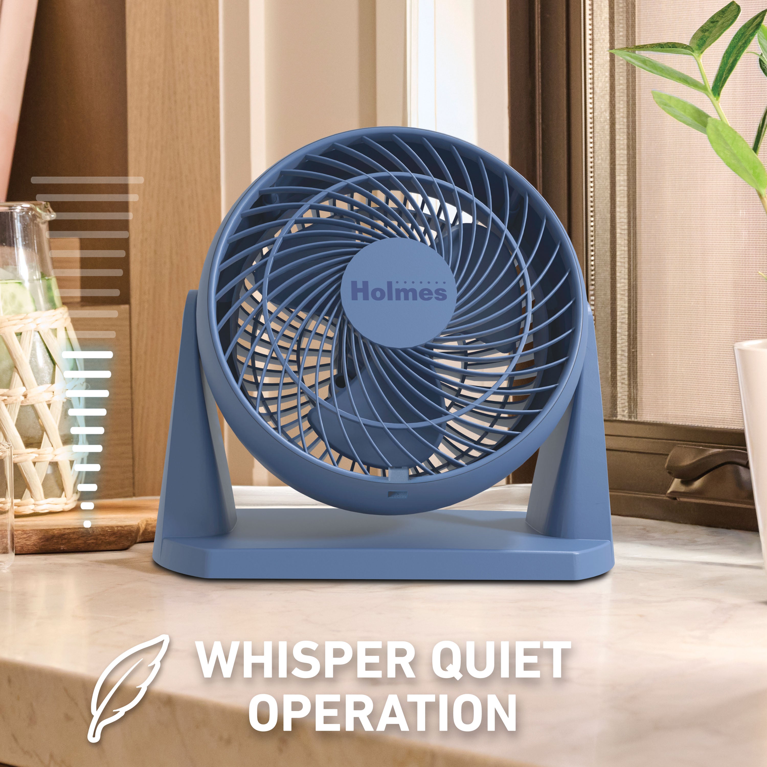 Holmes Blizzard 8 Inch Air Circulator Fan 3 Speed High Velocity Table Desk Fan
