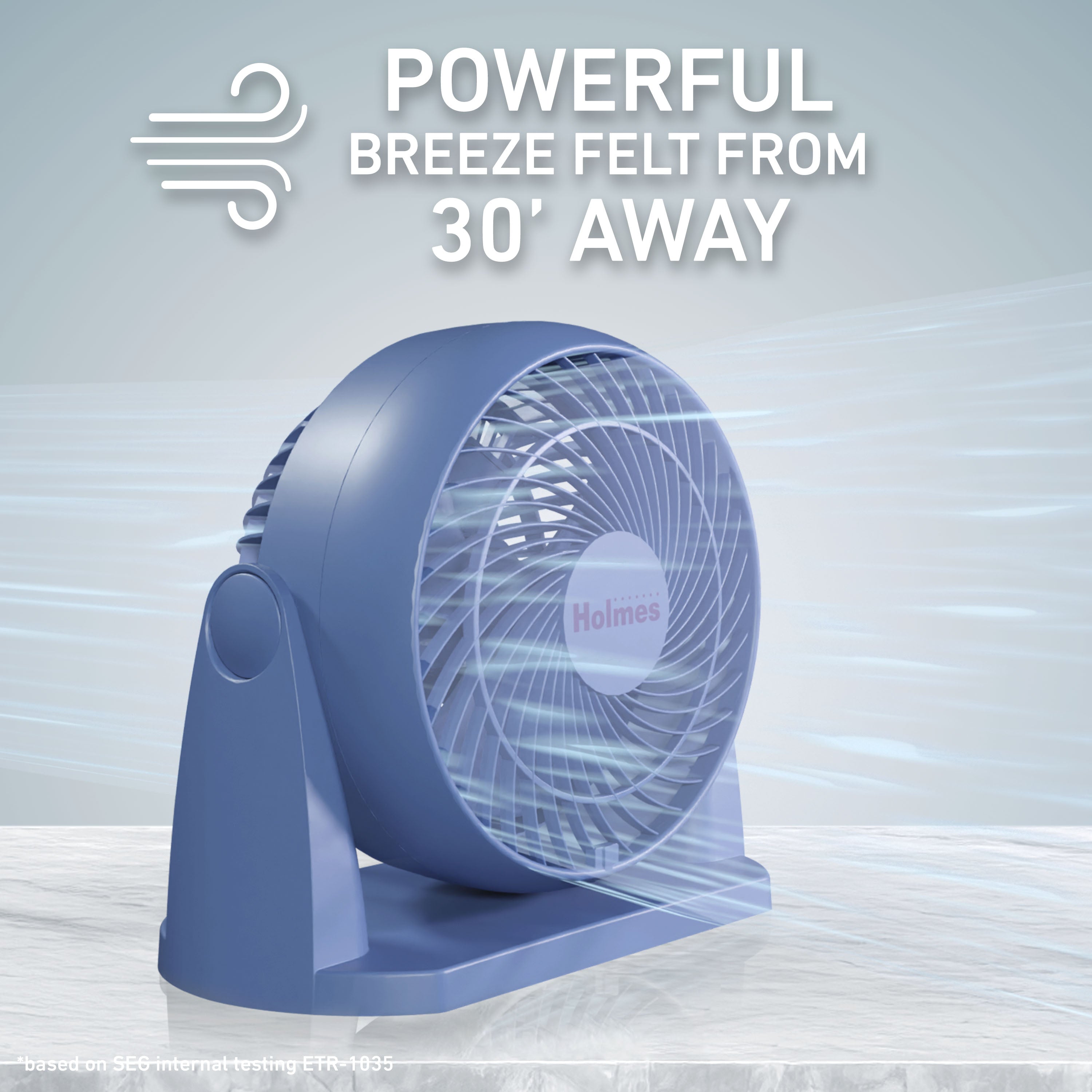 Holmes Blizzard 8 Inch Air Circulator Fan 3 Speed High Velocity Table Desk Fan