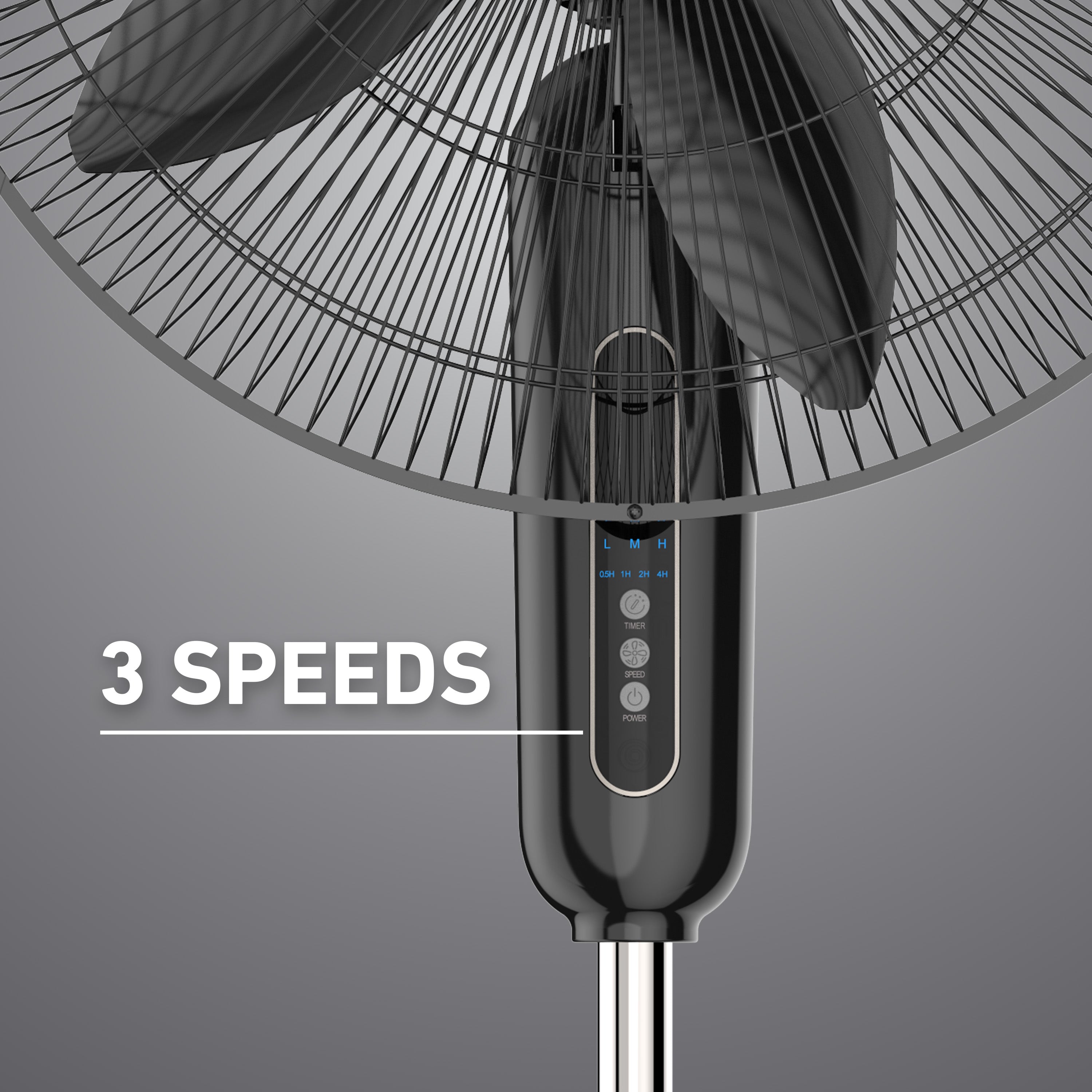 Holmes 18” Digital Stand Fan – 3-Speed, Adjustable Head Tilt, 75° Oscillation, 7.5-Hour Timer, Remote Control