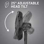 Holmes 18 Inch Oscillating Stand Fan 3 Speed Powerful Airflow Adjustable Height 30 Degree Tilt Wide Angle
