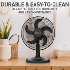 Holmes 12" TableBreeze Oscillating Table Fan 3 Speeds Black