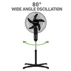 Holmes 16” BladeBreeze Manual Stand Fan Oscillation Tilt