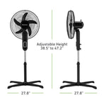 Holmes 16” BladeBreeze Manual Stand Fan Oscillation Tilt