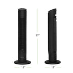 Holmes 37” WhisperForce CleanBreeze Tower Fan Remote Black