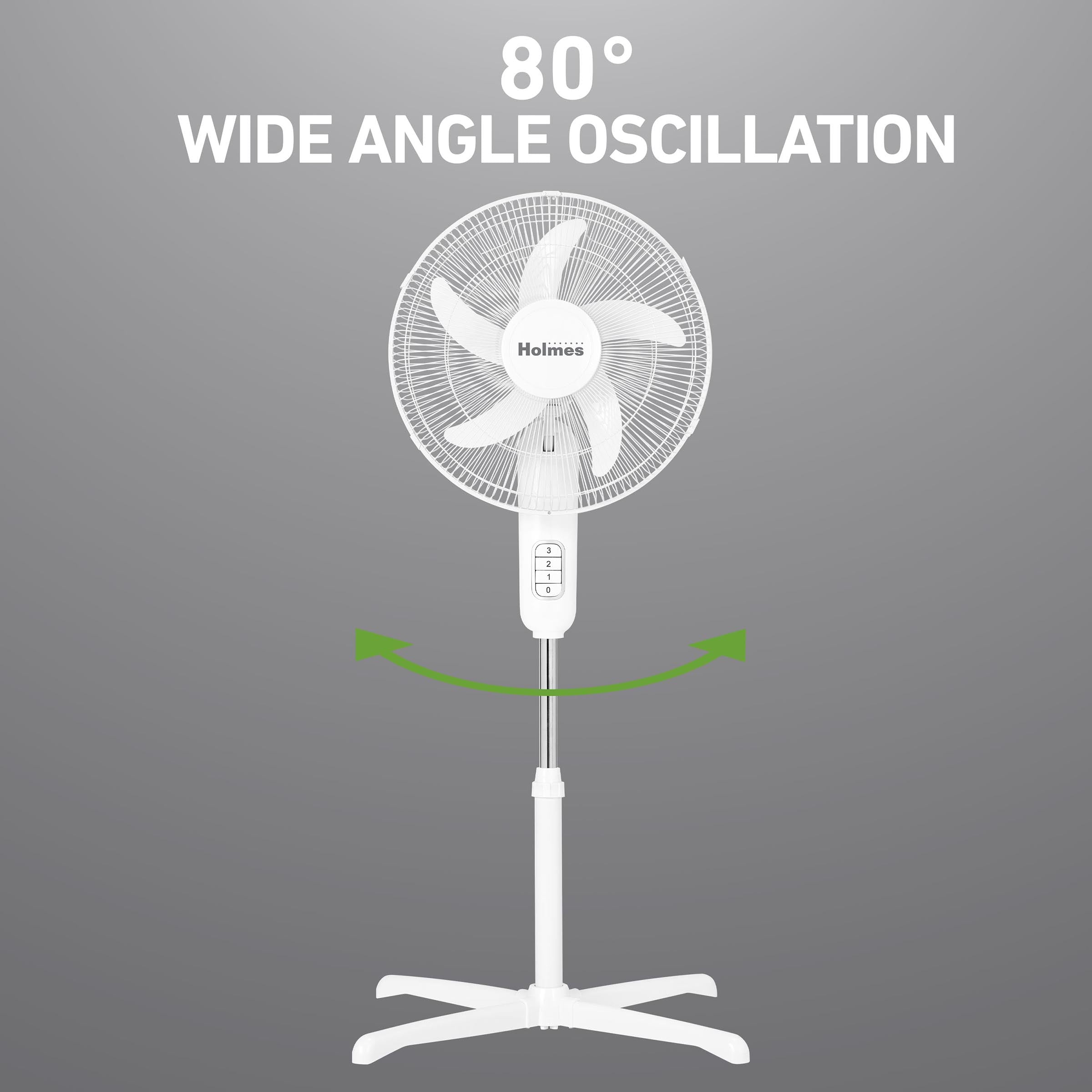 Holmes 16” BladeBreeze Manual Stand Fan Oscillation Tilt