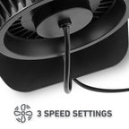 Holmes 8" Manual Blizzard Circulator – 3 Speeds, 90° Tilt, Powerful Airflow, Quiet Operation, Black