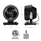 Holmes 8" Manual Blizzard Circulator – 3 Speeds, 90° Tilt, Powerful Airflow, Quiet Operation, Black