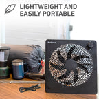 Holmes 10” Rechargeable Personal Fan – 3 Speeds, Portable, 60° Oscillation, 8-Hour Timer, USB Charging