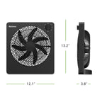 Holmes 10” Rechargeable Personal Fan – 3 Speeds, Portable, 60° Oscillation, 8-Hour Timer, USB Charging