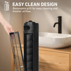 Holmes 29” Manual CleanBreeze Tower Fan 3 Speeds Oscillating Black