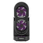 Holmes 13" DuoBreeze Desk Fan, Dual Blade, 3-Speed, Timer, CleanBreeze, Purple/Black