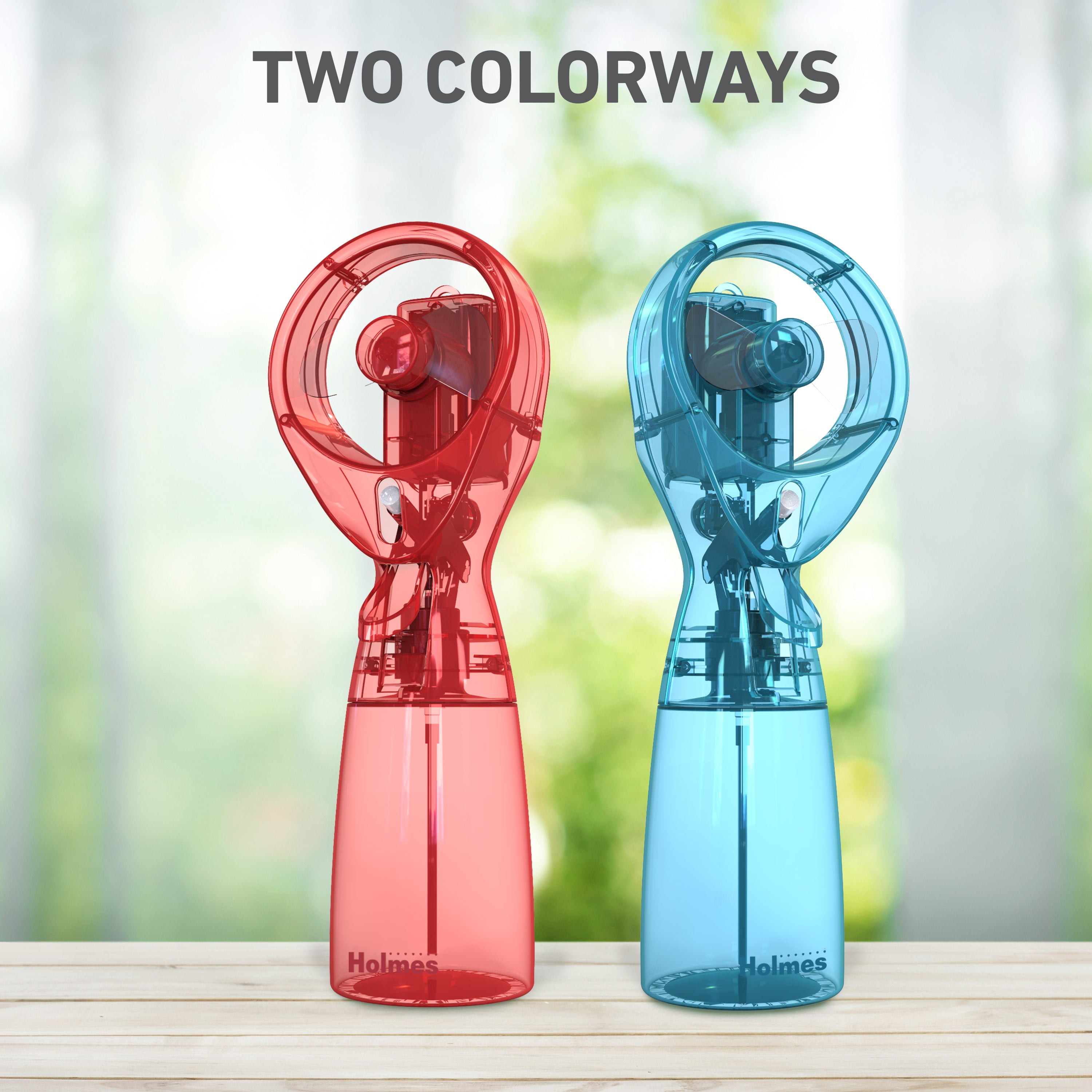 Holmes CoolBreeze Handheld Misting Fan – Fine Mist, 11 oz Capacity, Portable, Lightweight, 1-Speed