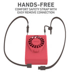 Holmes 4” Necklace Fan – Hands-Free, Battery Powered, Strong Breeze, Compact & Portable