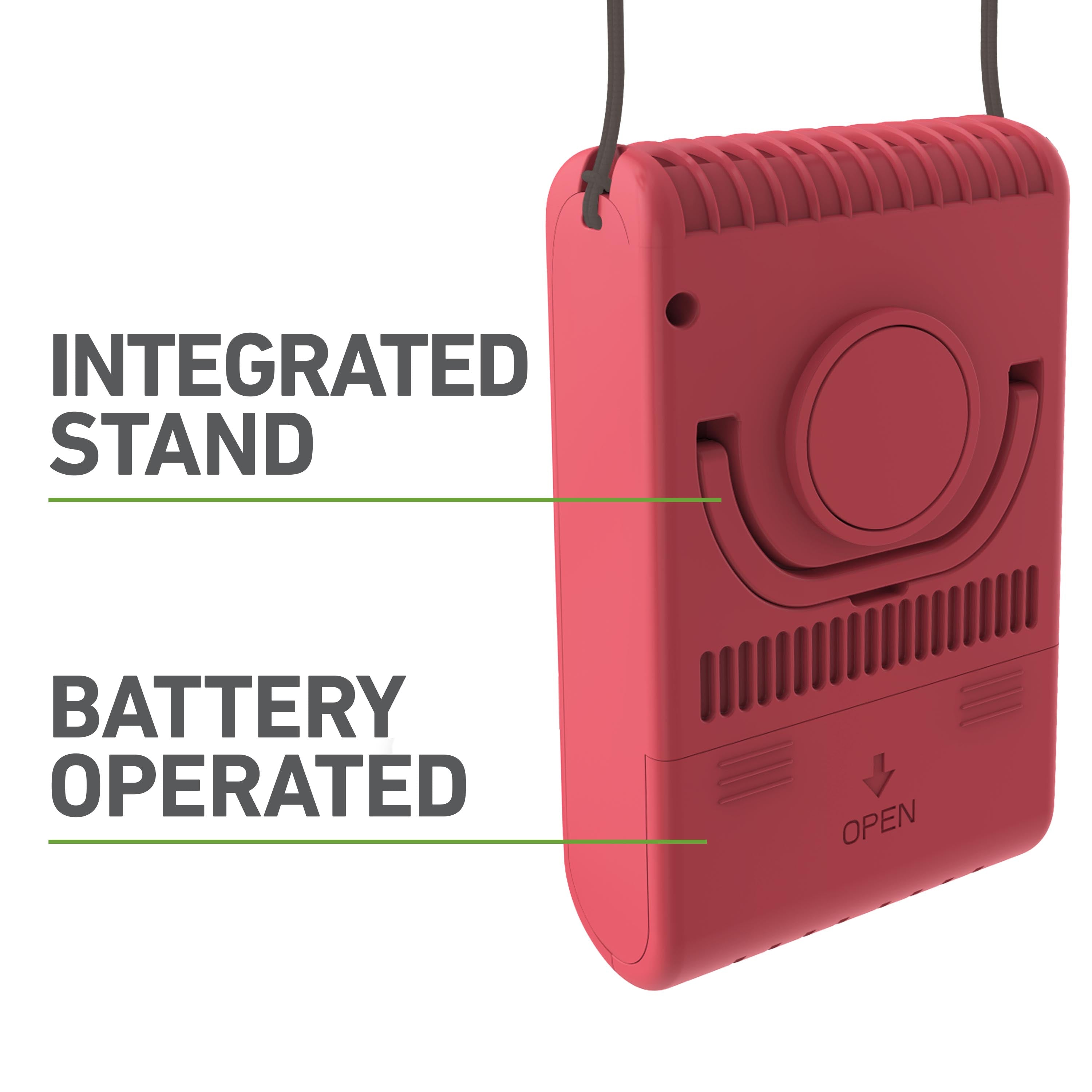 Holmes 4” Necklace Fan – Hands-Free, Battery Powered, Strong Breeze, Compact & Portable