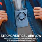 Holmes 4” Necklace Fan – Hands-Free, Battery Powered, Strong Breeze, Compact & Portable