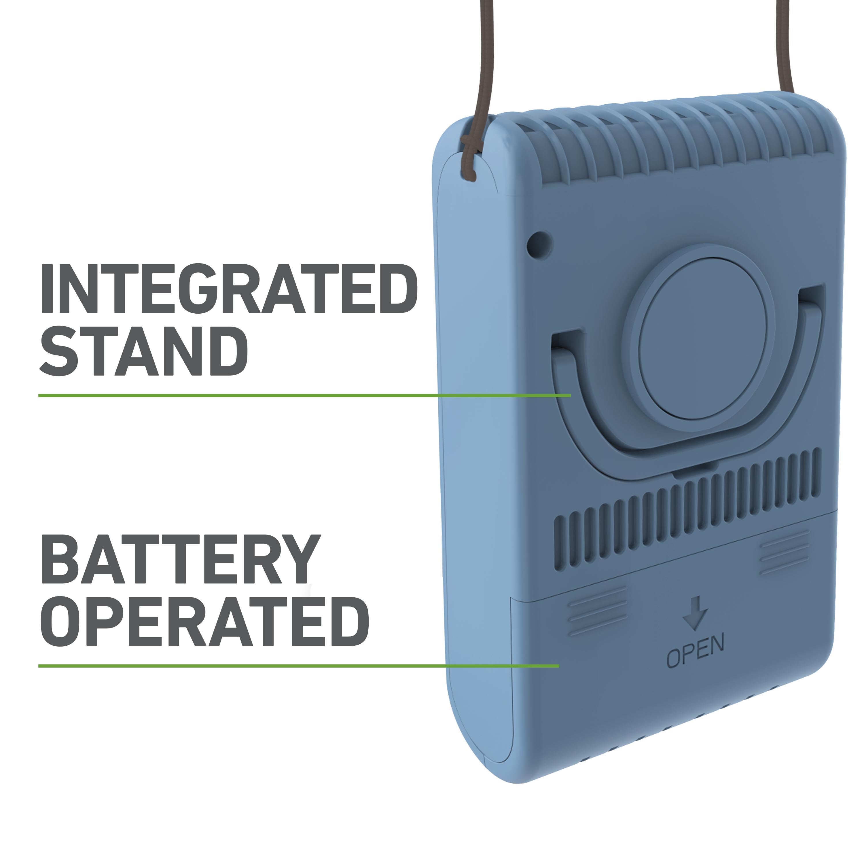 Holmes 4” Necklace Fan – Hands-Free, Battery Powered, Strong Breeze, Compact & Portable