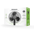 Holmes 16” BladeBreeze Manual Stand Fan with Adjustable Head Tilt, Wide-Angle Oscillation, 5 Blades, Black