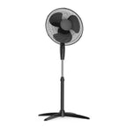 Holmes 16” BladeBreeze Manual Stand Fan with Adjustable Head Tilt, Wide-Angle Oscillation, 5 Blades, Black