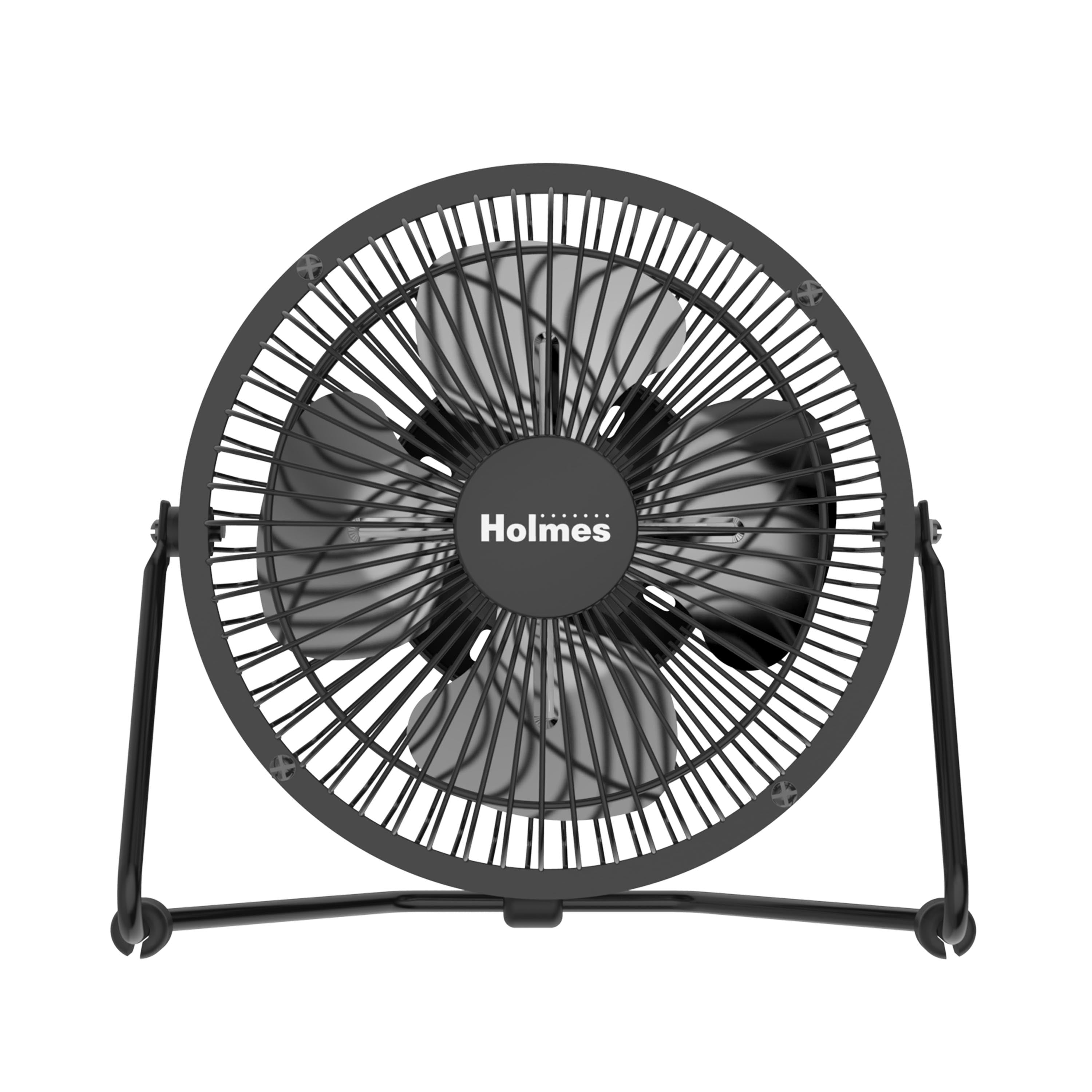 Holmes 6” High-Velocity Personal Fan – Adjustable Tilt, Compact Design, Black