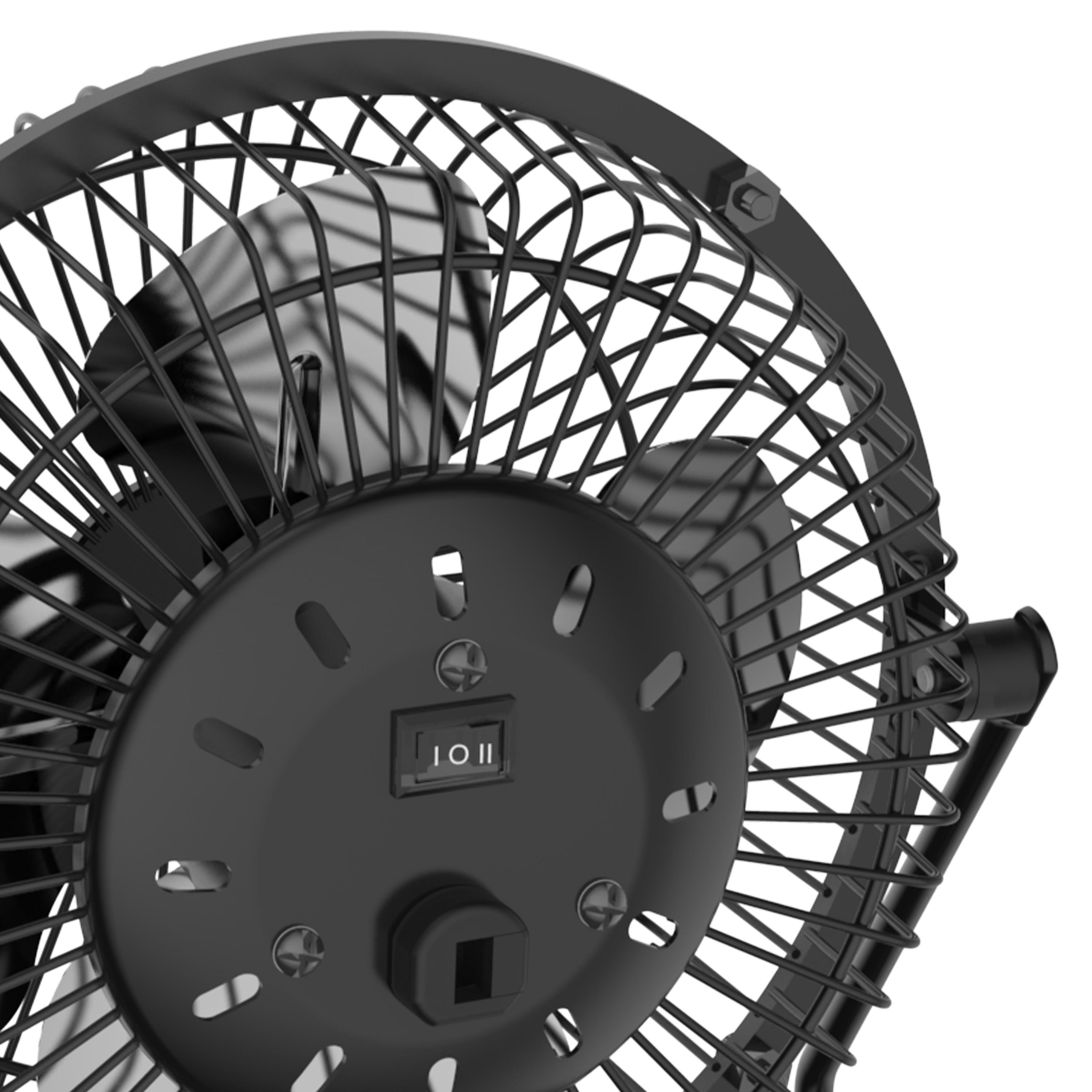 Holmes 6” High-Velocity Personal Fan – Adjustable Tilt, Compact Design, Black