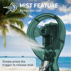 Holmes CoolBreeze Handheld Misting Fan – Fine Mist, 11 oz Capacity, Portable, Lightweight, 1-Speed