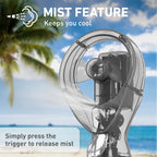 Holmes CoolBreeze Handheld Misting Fan – Fine Mist, 11 oz Capacity, Portable, Lightweight, 1-Speed