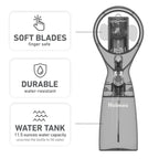 Holmes CoolBreeze Handheld Misting Fan – Fine Mist, 11 oz Capacity, Portable, Lightweight, 1-Speed