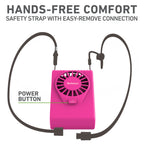 Holmes 4” Necklace Fan – Hands-Free, Battery Powered, Strong Breeze, Compact & Portable