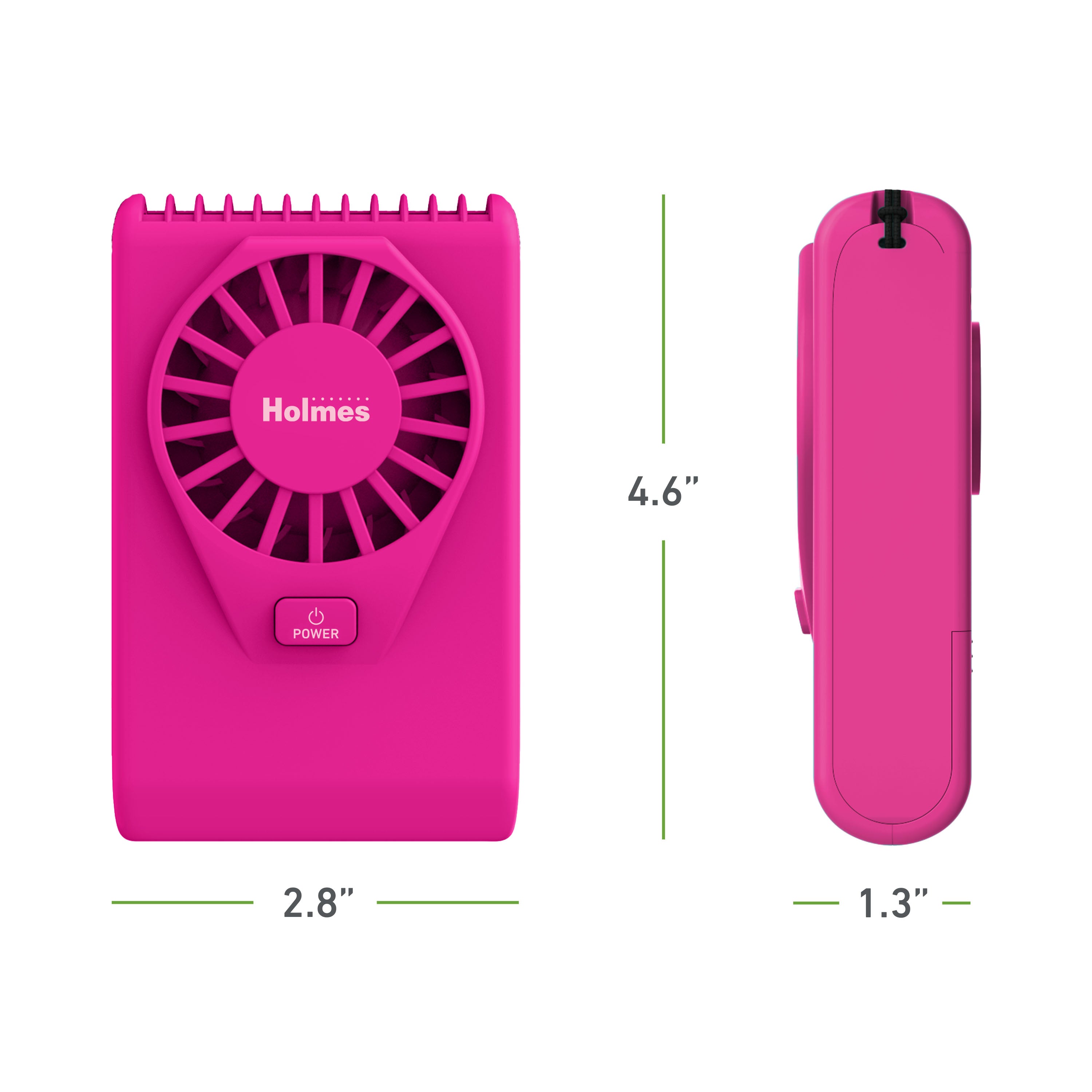 Holmes 4” Necklace Fan – Hands-Free, Battery Powered, Strong Breeze, Compact & Portable