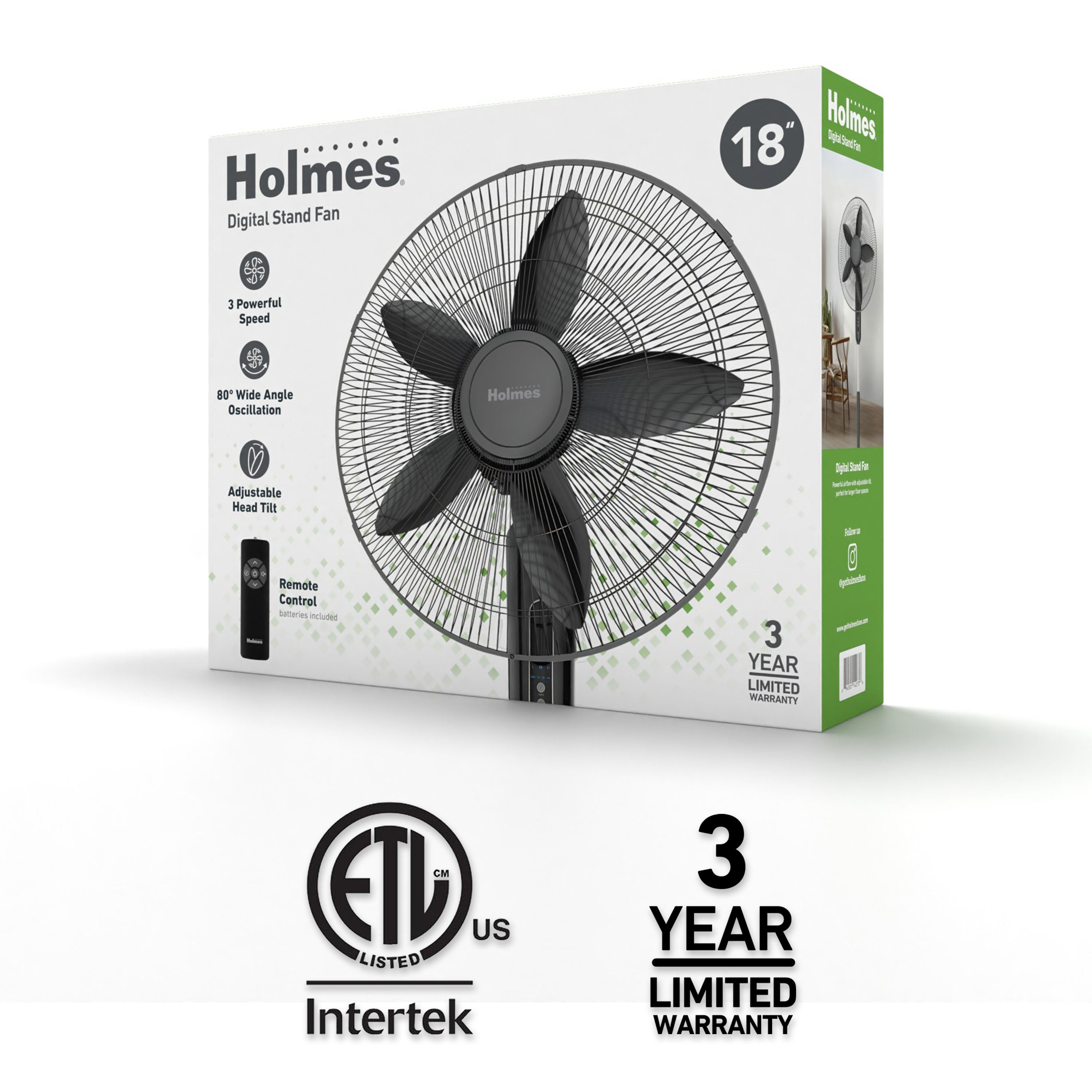 Holmes 18" Digital Stand Fan