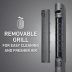 Holmes 36" Digital CleanBreeze Tower Fan with Remote 6 Speeds 75° Oscillation Black
