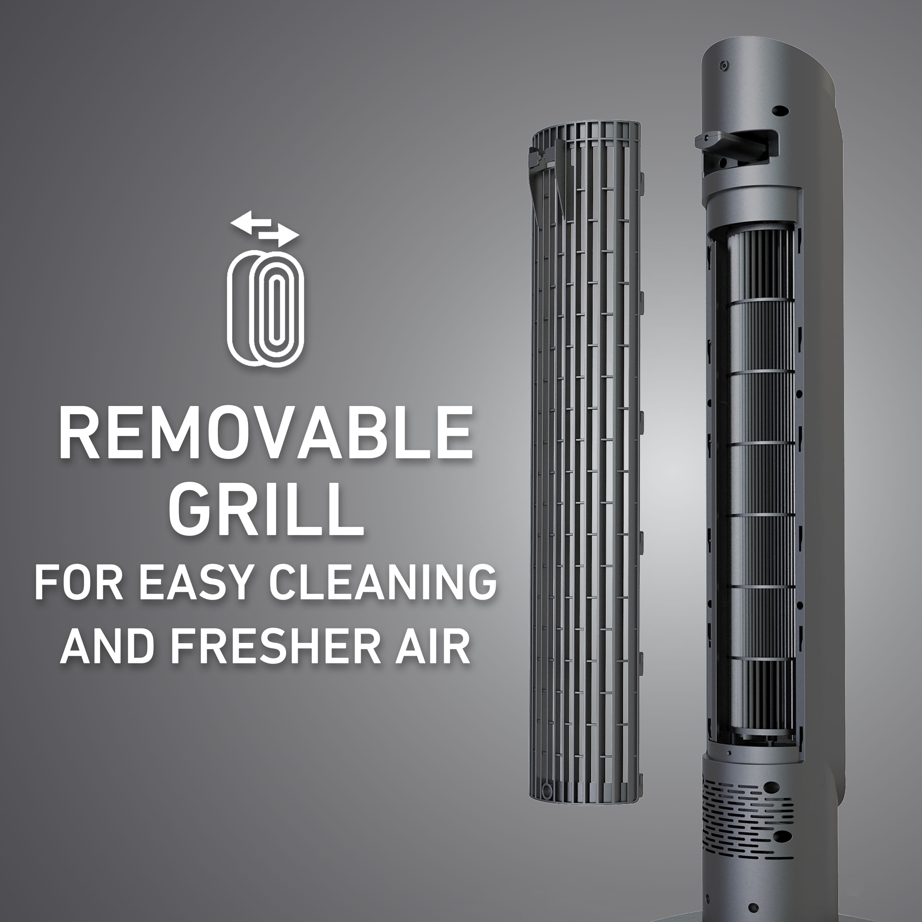 Holmes 36" Digital CleanBreeze Tower Fan with Remote 6 Speeds 75° Oscillation Black