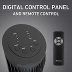 Holmes 36" CleanBreeze Oscillating Digital Tower Fan, Removable Blade, 6 Speeds, Remote Control, Black