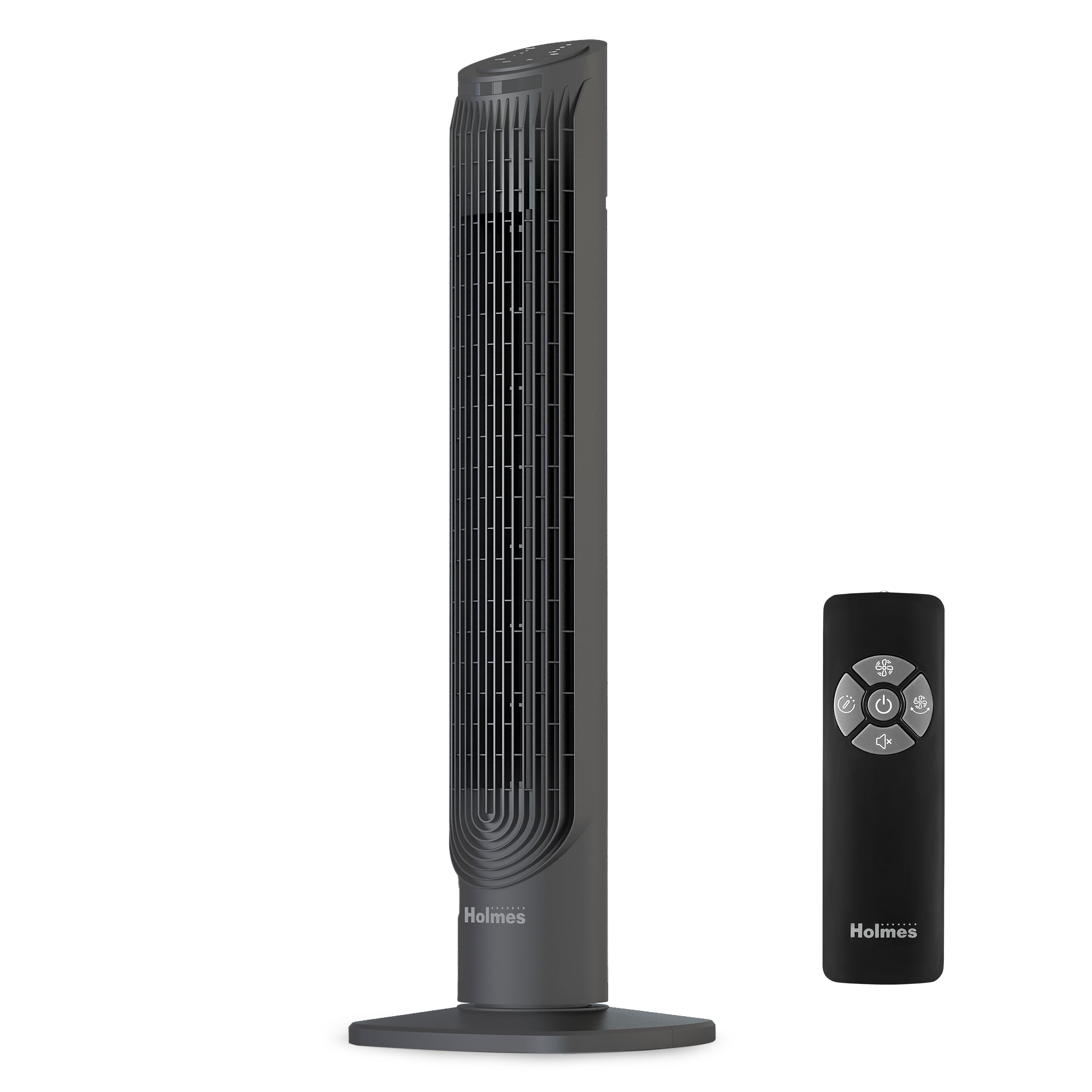 Holmes 36" Digital CleanBreeze Tower Fan with Remote 6 Speeds 75° Oscillation Black