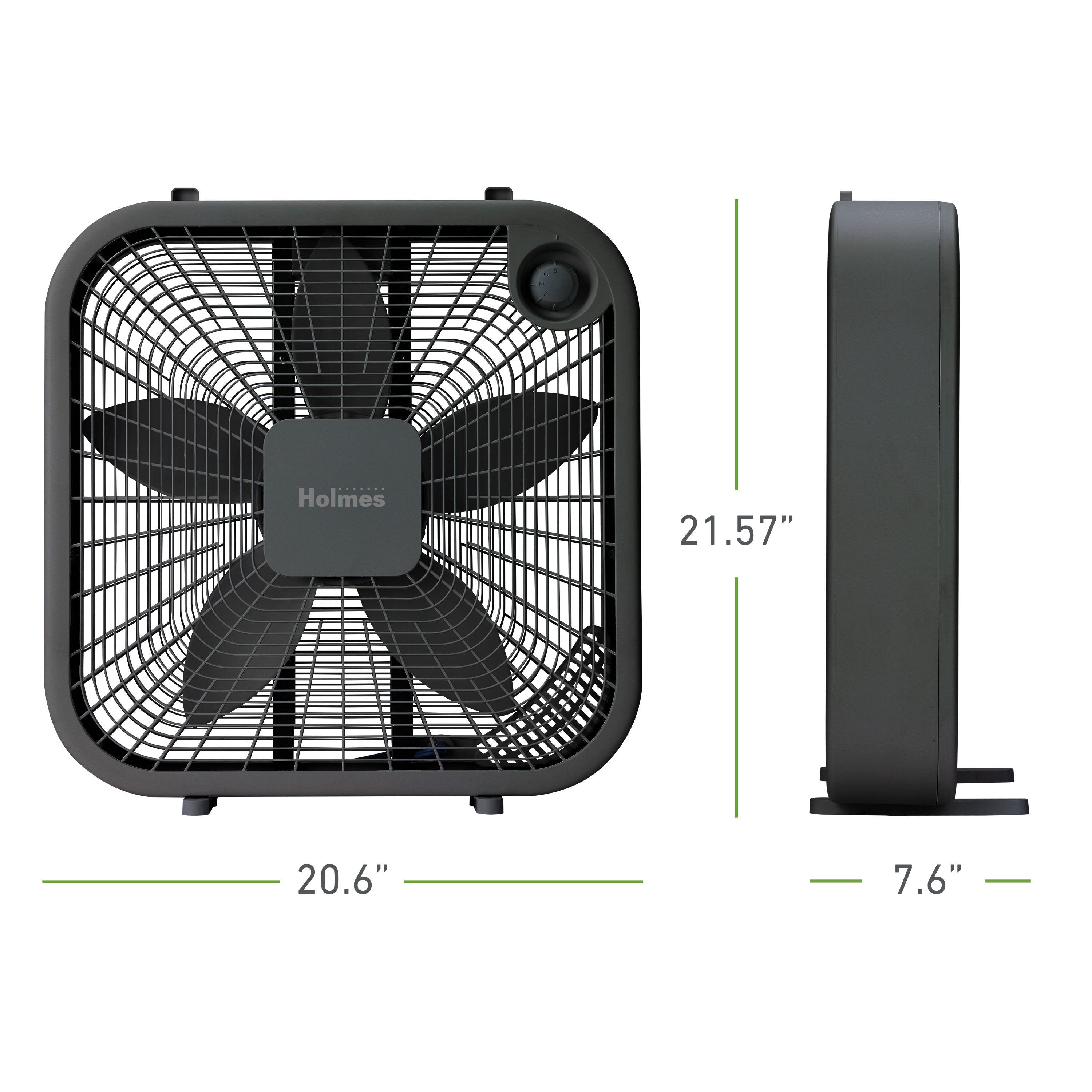 Holmes® 20-Inch High-Velocity Box Fan, Black