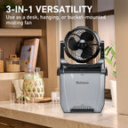 Holmes 8.5L Portable Misting Fan Rechargeable Battery Outdoor Indoor Cooling Fan